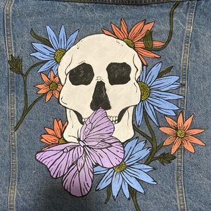 Scull Painted Wrangler Jean jacket